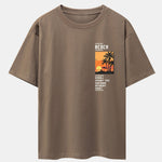 Beach Scenery Slogan Print Drop Shoulder Oversize T-Shirt
