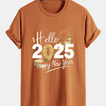 Regular Fit New Year 2025 Print Cotton T-Shirt