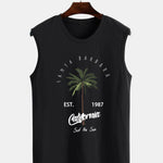 California Palm Tree Print Tank Top