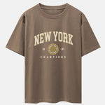 New York Varsity Print Heavy Weight Oversize T-Shirt