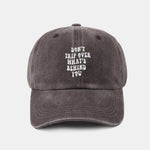 Personalized Slogan Classic Retro Washed Cotton Baseball Cap