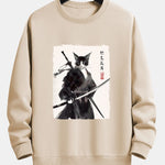 Warrior Cat Print Relax Fit Sweatshirt