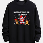 Slogan Santa Print Relax Fit Sweatshirt