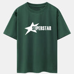 Superstar Print Drop Shoulder Oversize T-Shirt