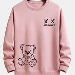 Bear Slogan Print Relax Fit Sweatshirt