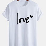 Regular Fit Love Print Cotton T-Shirt