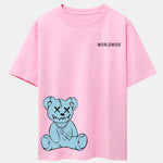 Worldwide Bear Print Drop Shoulder Oversize T-Shirt
