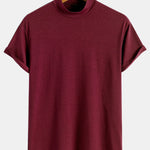 Short Sleeve Mock Neck T-Shirt