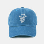 Personalized Slogan Classic Retro Washed Cotton Baseball Cap
