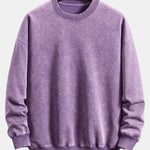 Relax Fit Washed Distressed Sweatshirt