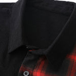 Long Sleeve Corduroy Plaid Panel Shirt & Corduroy Jogger Pants