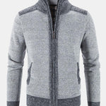 Contrast Zip Up Sweater