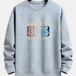 80's Slogan Print Relax Fit Sweatshirt