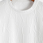 Short Sleeve Letter Jacquard T-Shirt & Shorts