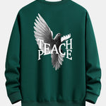 Peace Dove Back Print Relax Fit Sweatshirt