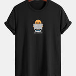 Regular Fit Reading Print Cotton T-Shirt