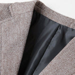 Wool Look Fine Check Blazer
