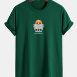 Regular Fit Reading Print Cotton T-Shirt