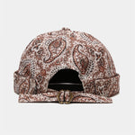 Vintage Paisley Print Brimless Hat