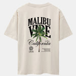 California Palm Tree Back Print Drop Shoulder Oversize T-Shirt
