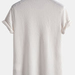 Checkerboard Textured Knitted T-shirt