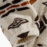 Quarter Zip Aztec Print Teddy Sweatshirt