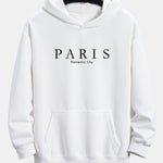 Paris Slogan Print Relax Fit Hoodie