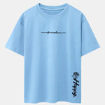 Rose With Slogan Print Drop Shoulder Oversize T-Shirt