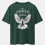 Dove Of Peace Back Print Drop Shoulder Oversize T-Shirt