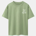 Bear On Vacation Print Drop Shoulder Oversize T-Shirt