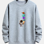 Planet Astronaut Print Relax Fit Sweatshirt