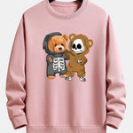 Skeleton Bear Print Relax Fit Sweatshirt