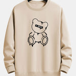 Dissolving Bear Print Relax Fit Sweatshirt