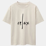 Relax Print Drop Shoulder Oversize T-Shirt