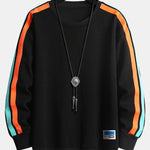 Contrast Webbing Crew Neck Sweatshirt