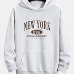 New York Print Relax Fit Hoodie & Straight Leg Corduroy Pants