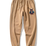 Bear In Leather Jacket Print Jogger Pants
