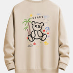 Bear On Vacation Print Relax Fit Sweatshirt