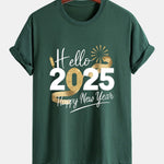 Regular Fit New Year 2025 Print Cotton T-Shirt