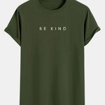 Be Kind Slogan Print Cotton Arc Hem T-Shirt