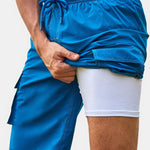 2-in-1 Outdoor Beach Swimming Shorts