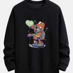 Colorful Tattered Bear Relax Fit Sweatshirt