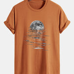 Regular Fit Moon Print Cotton T-Shirt