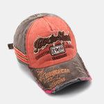 1969 Retro Washed Distressed Letter Embroidered Hole Baseball Cap
