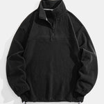 Relax Fit Quarter Zip Fleece Sweatshirt