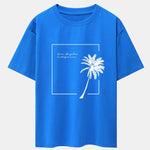 Los Angeles Palm Trees Print Drop Shoulder Oversize T-Shirt