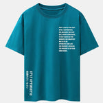 Slogan Print Drop Shoulder Oversize T-Shirt