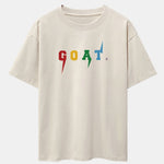Goat Print Drop Shoulder Oversize T-Shirt