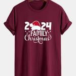 Regular Fit Family Christmas 2024 Print Cotton T-Shirt