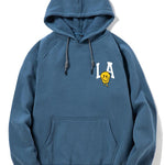 LA Smiley Print Hoodie